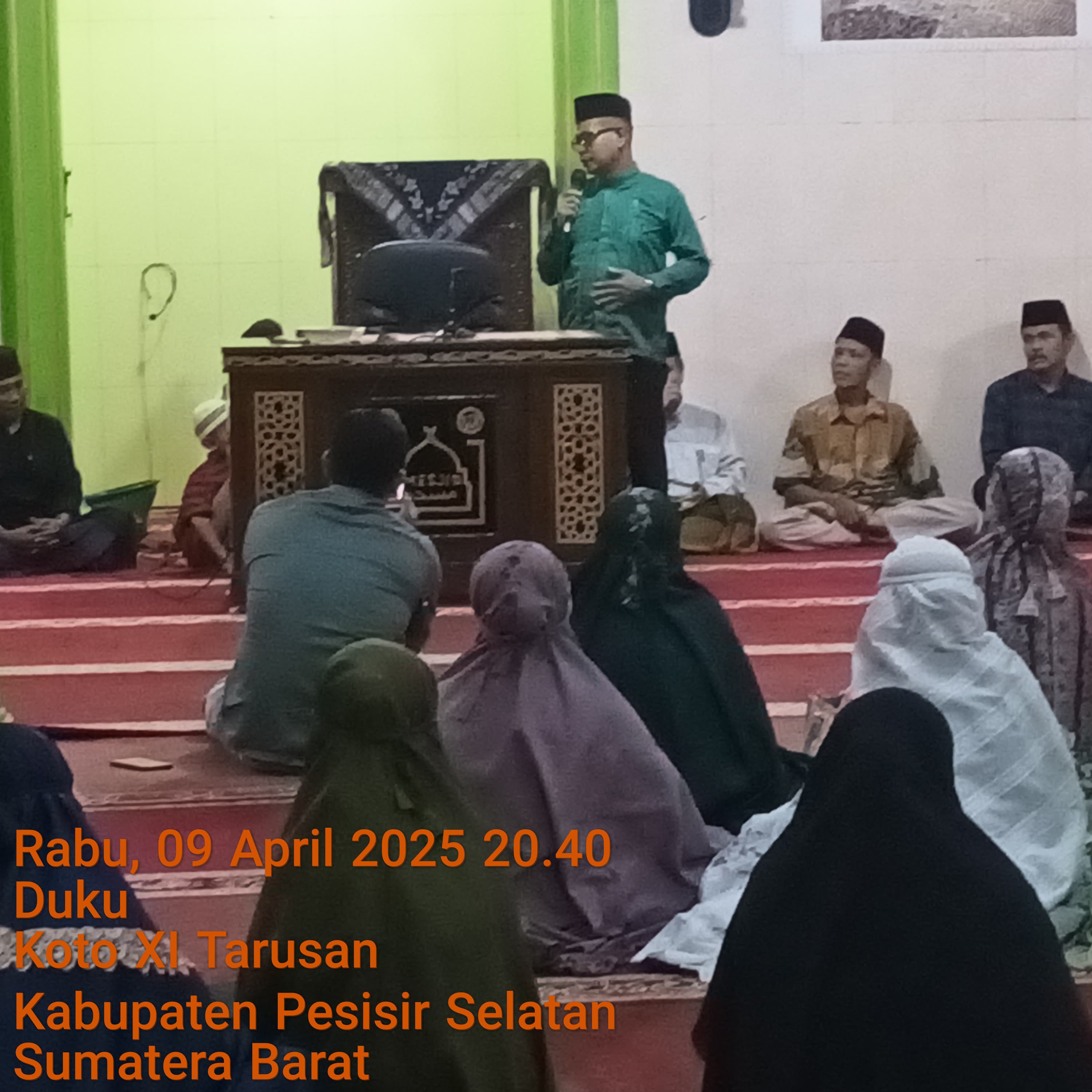 Camat Koto XI tarusan Menghadiri Tablik Akbar di Masjid Nurul Huda Duku
