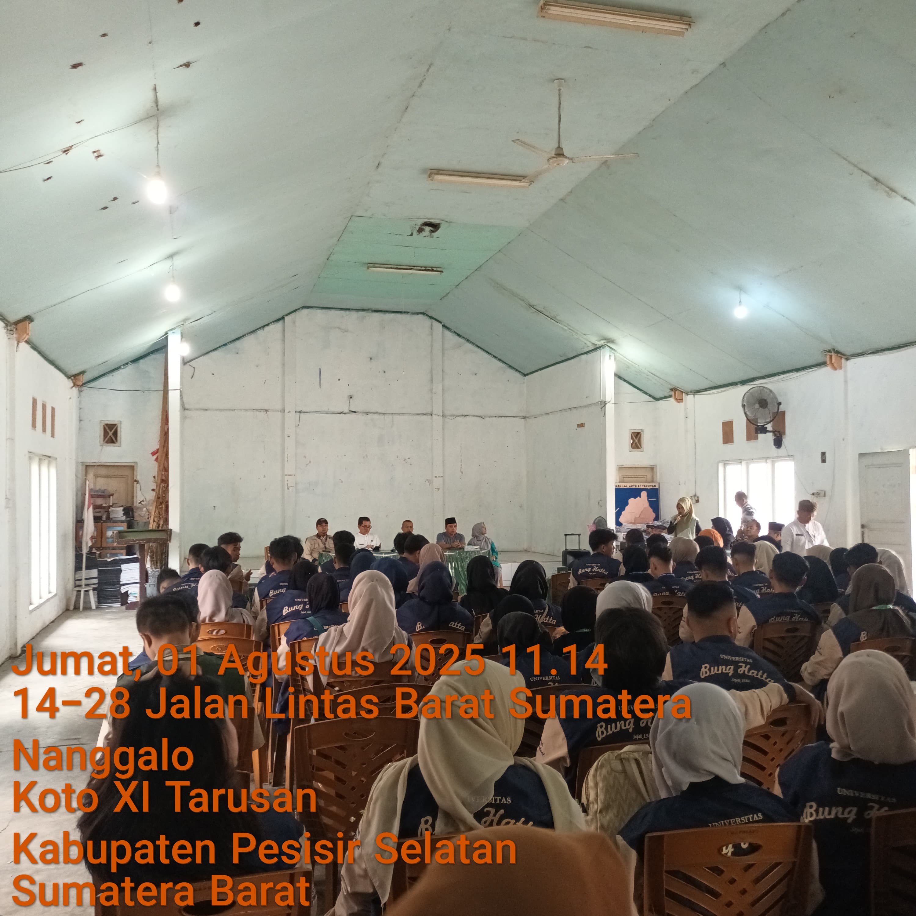 Penyambutan Mahasiswa KKN Universeitas Bung Hatta di Kecamatan Koto XI Tarusan