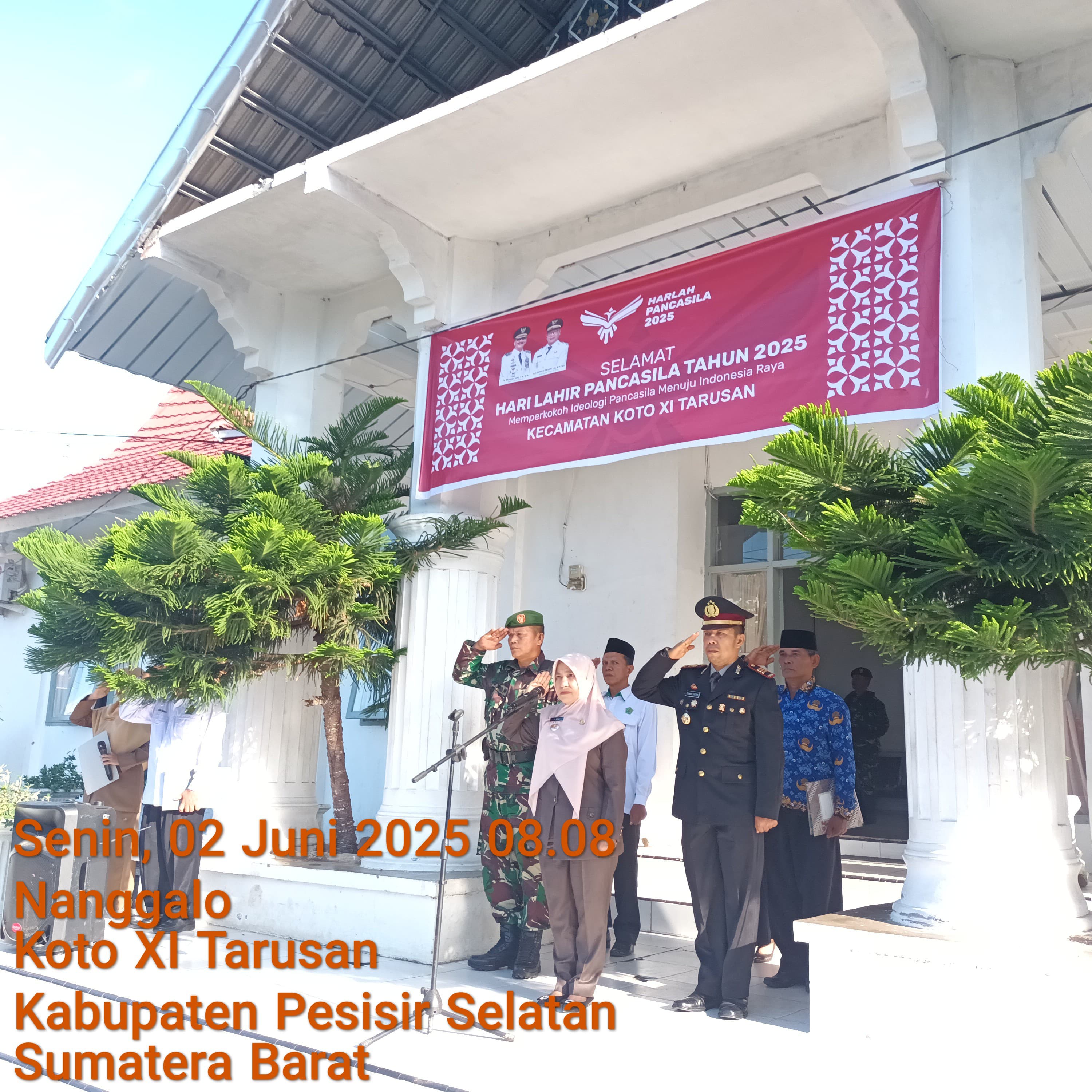 Upacara Peringatan Hari Lahir pancasila 2025 di Kecamatan Koto XI  Tarusan