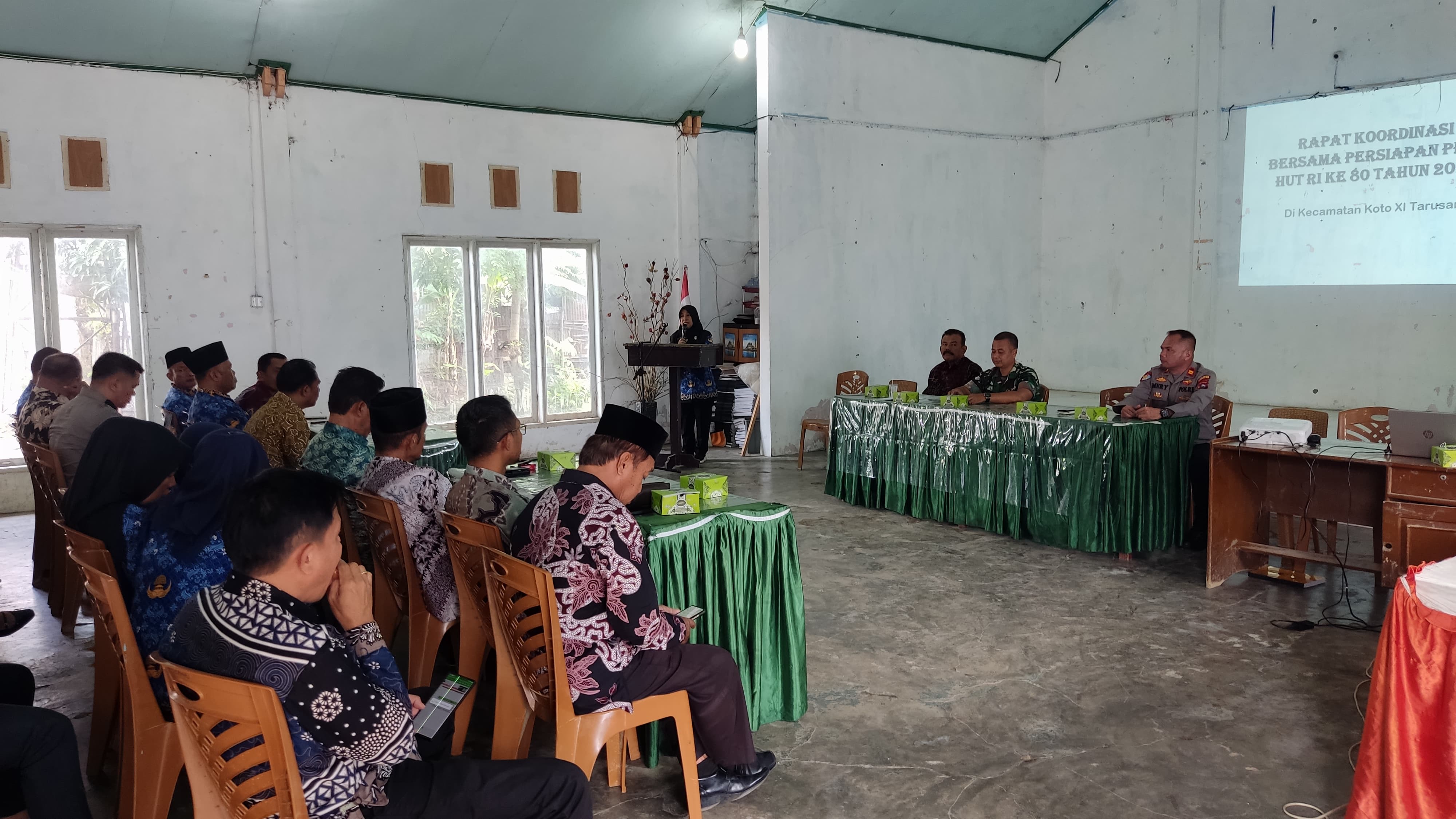 Rapat Koordinasi Persiapan PHBN HUT RI ke 80 Tahun 2025 di Kecamatan Koto XI Tarusan