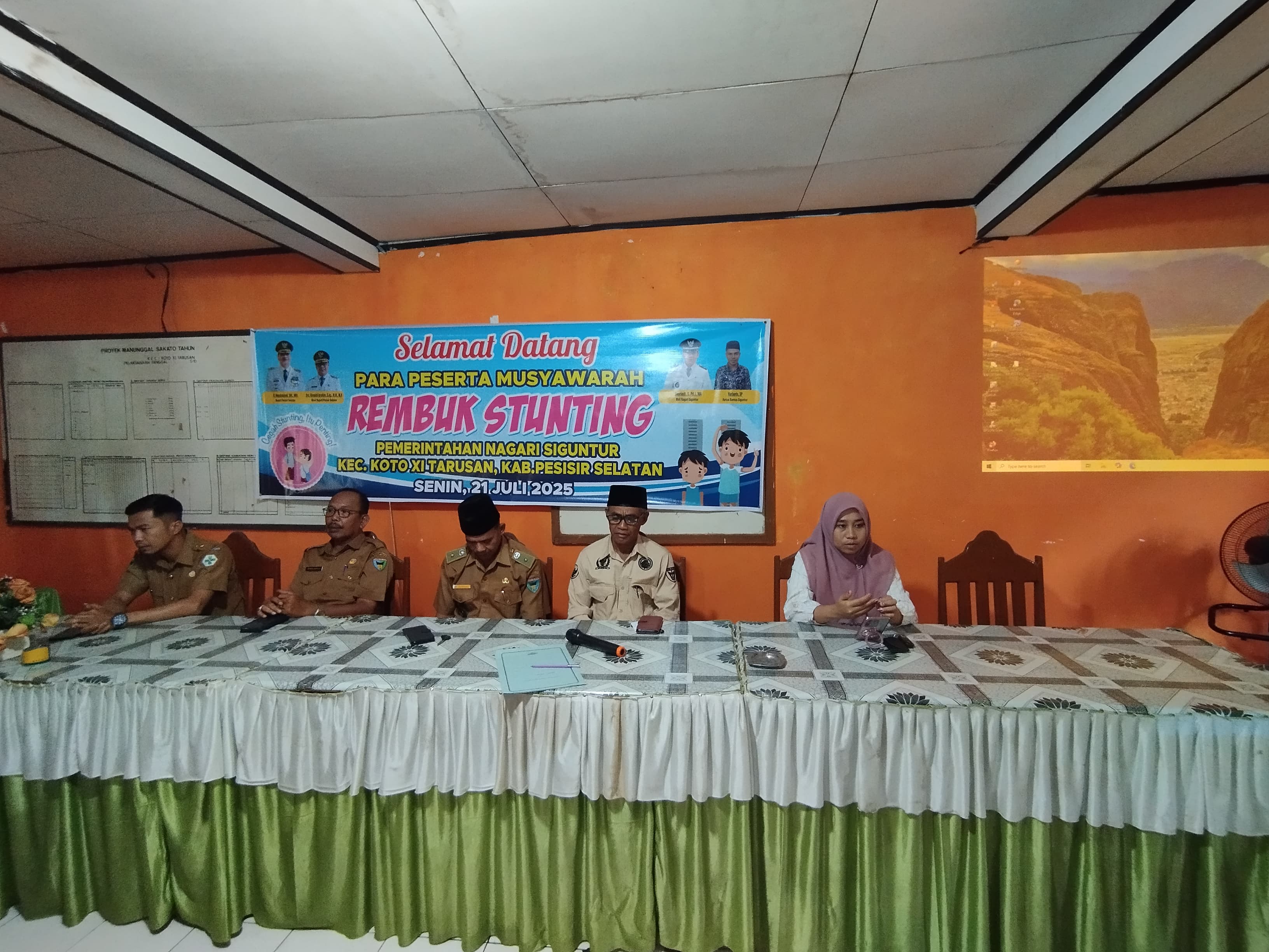 Rembuk Stanting di Seluruh Nagari yang ada di Kecamatan Koto XI Tarusan