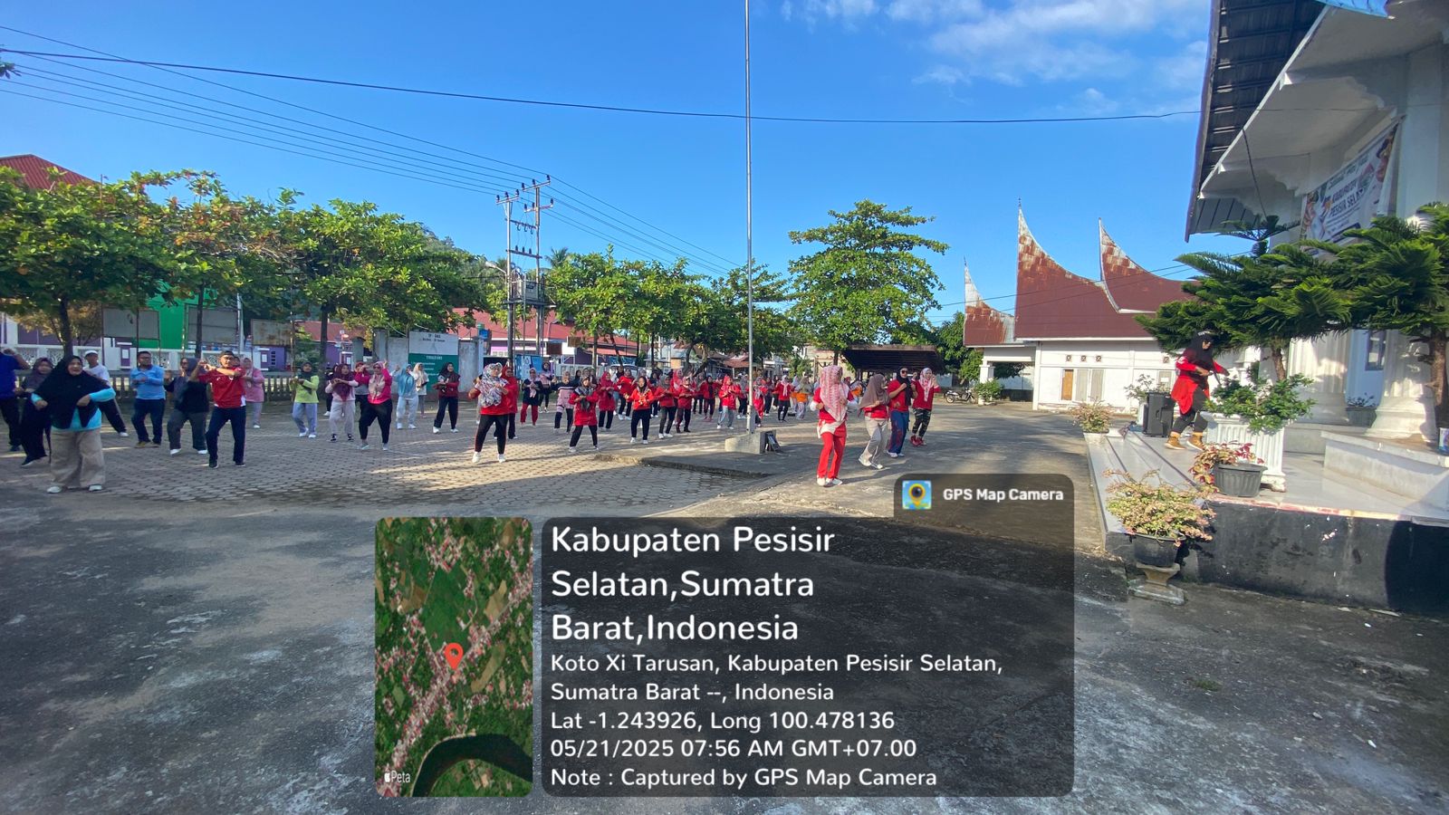Kegiatan Senam Bersama Kecamatan Koto XI Tarusan 