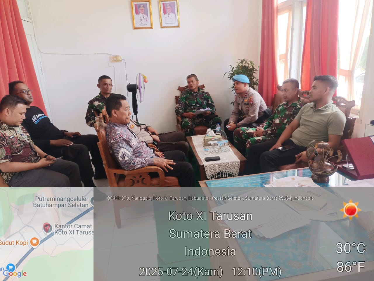Koordinasi Camat Koto XI Tarusan dengan Forkopimca tentang Pelatihan Paskibra Tahun 2025 