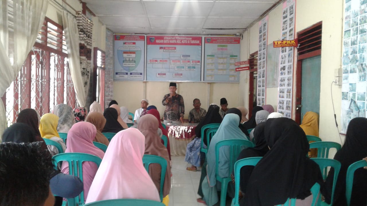 Kegiatan Pembagian Dana BLT Tahap III di Nagari Batu Hampa Kecamatan Koto XI Tarusan