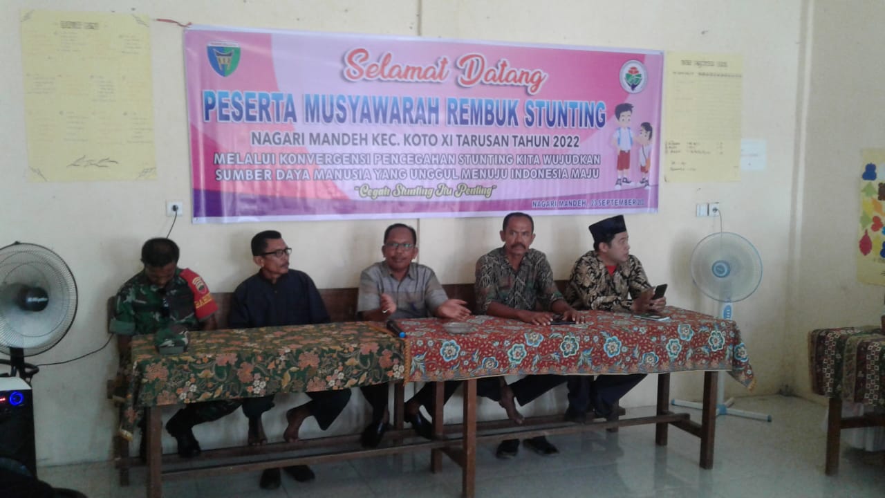 Kegiatan Menghadiri Acara Rembuk Stunting di Nagari Mandeh Kecamatan Koto XI Tarusan