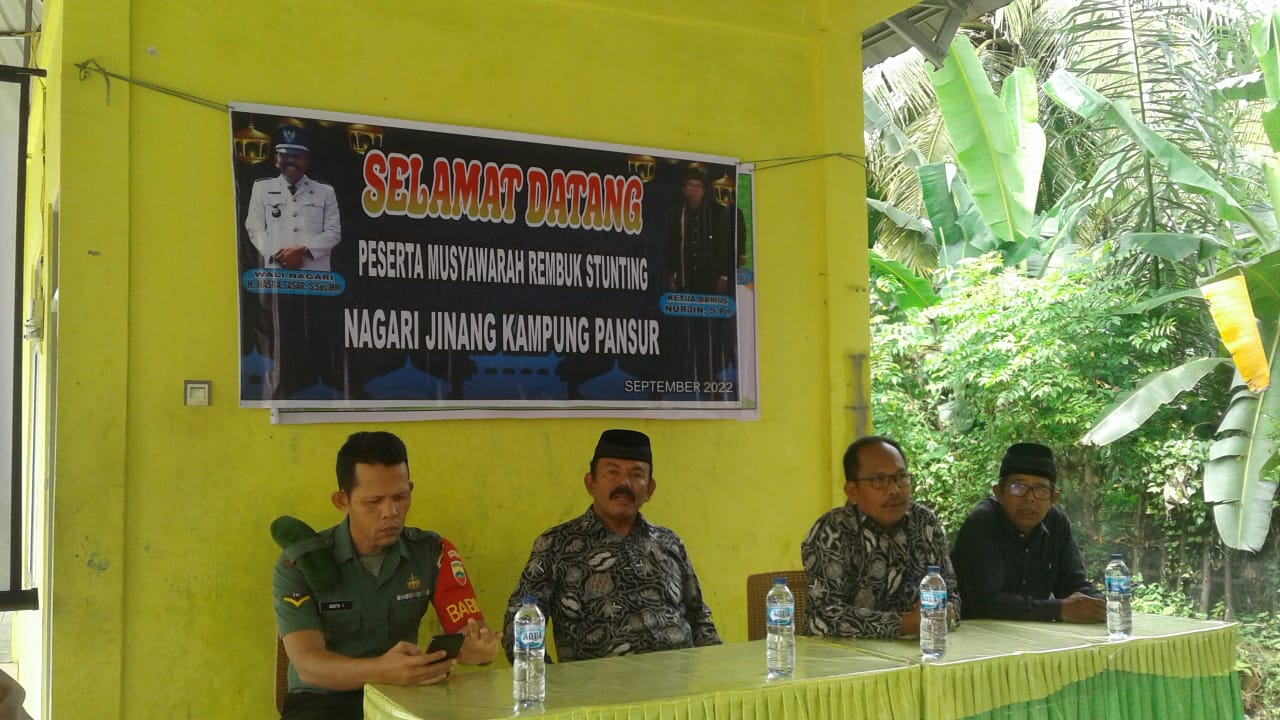 Menghadiri Kegiatan Rembuk Stunting dan MusNag RKP Tahun 2023 di Nagari Jinang Kampung Pansur Kecama
