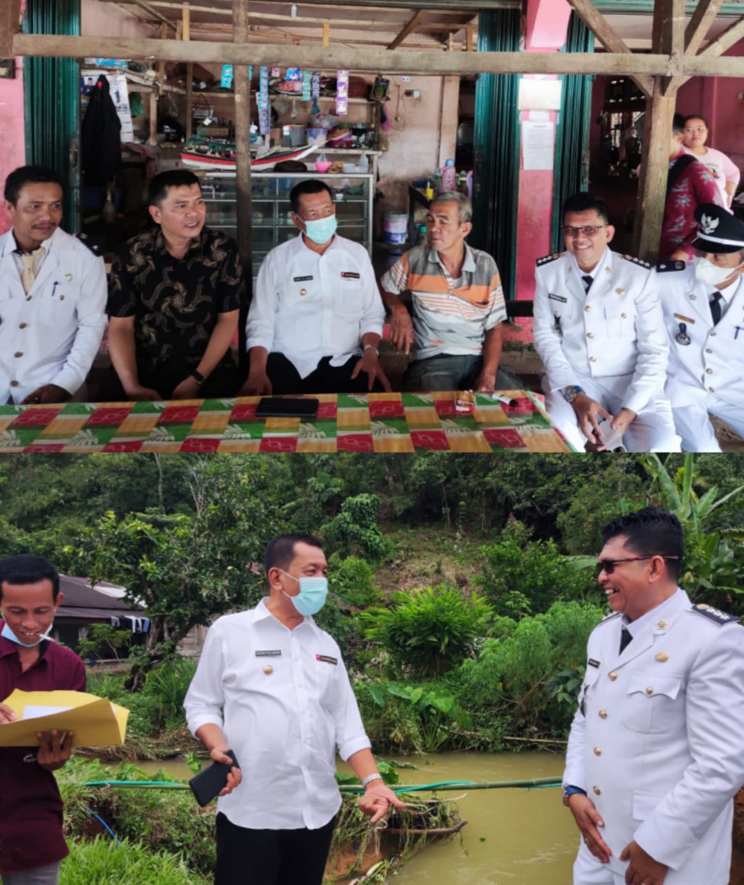 Camat Koto XI Tarusan Mendampingi Bupati Pesisir Selatan meninjau dampak banjir di Kecamatan Koto XI