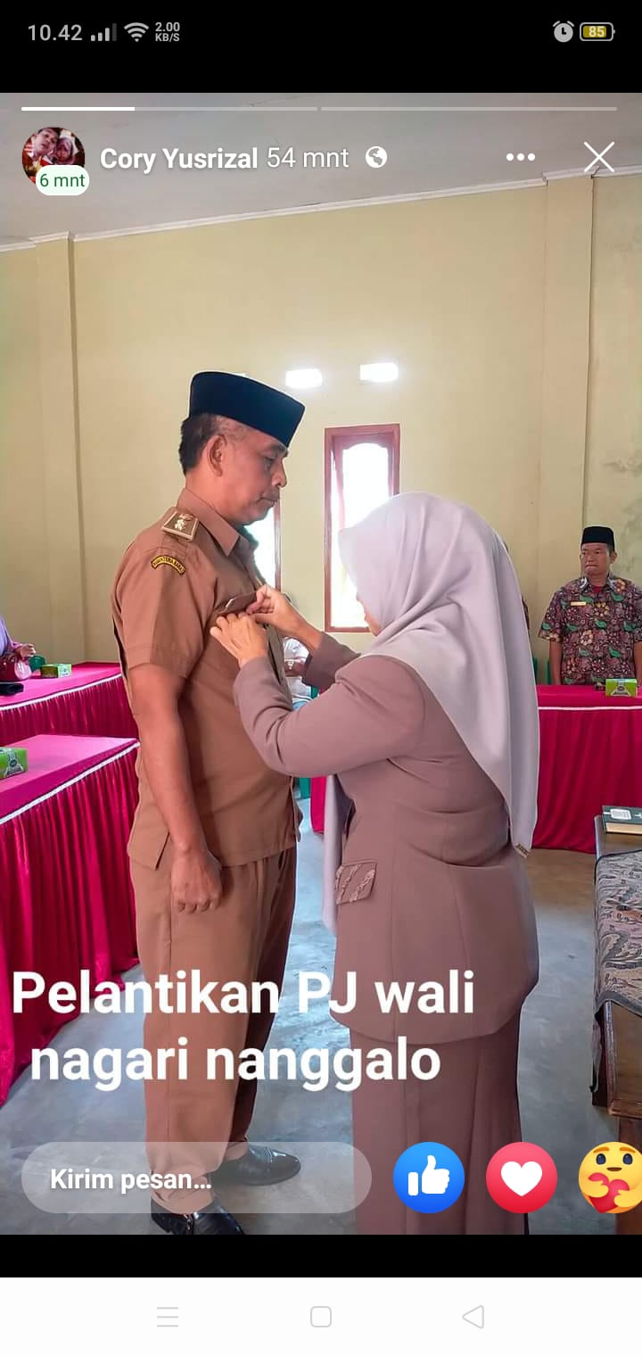 Pelantikan PJ Nangari Nanggalo Karena PJ yang lama mengundurkan Diri