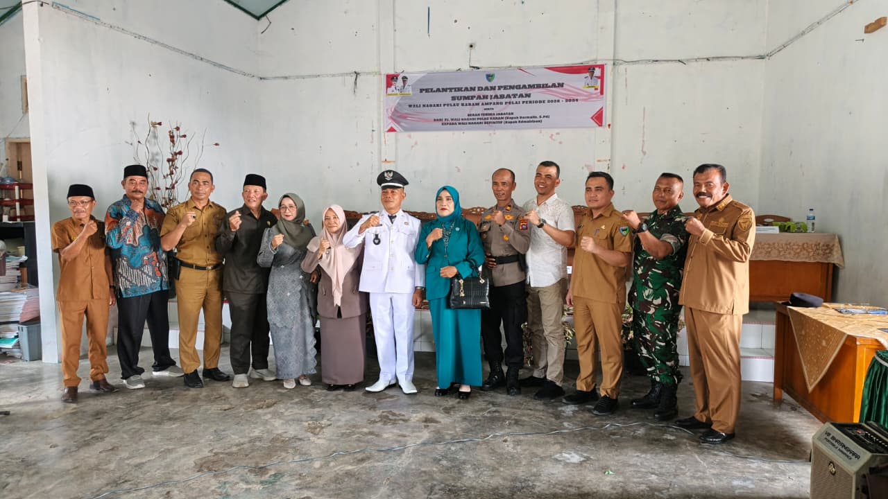 Camat Koto XI Tarusan Melaksanakan Pelantkan Wali Nagari Pulau karam